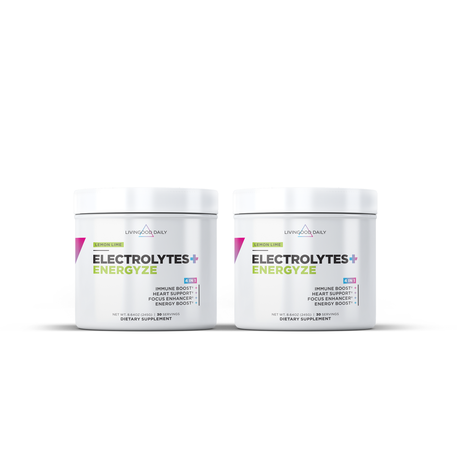 Livingood Daily Electrolytes + Energyze (Lemon Lime) (2-Pack)