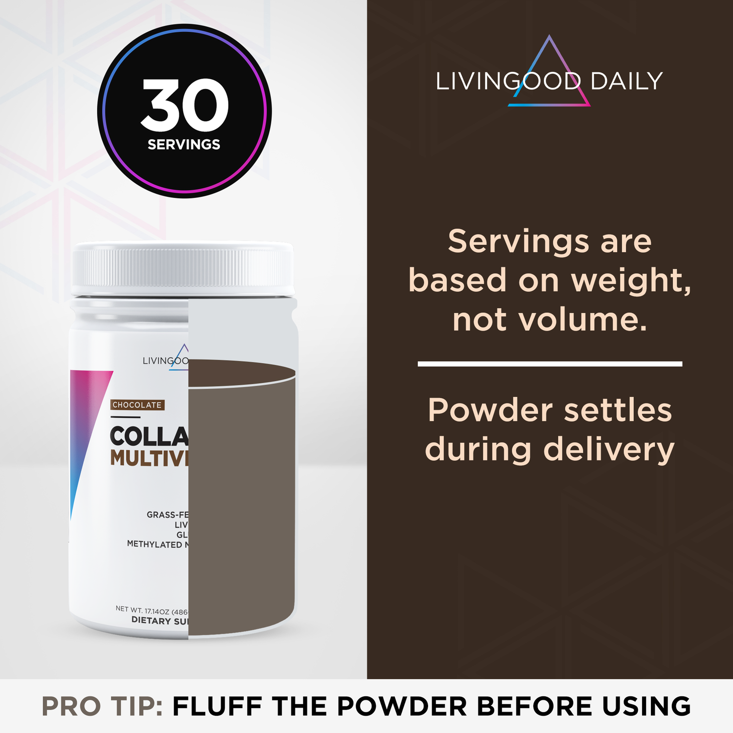 Chocolate Collagen + Multivitamin (60 Servings)