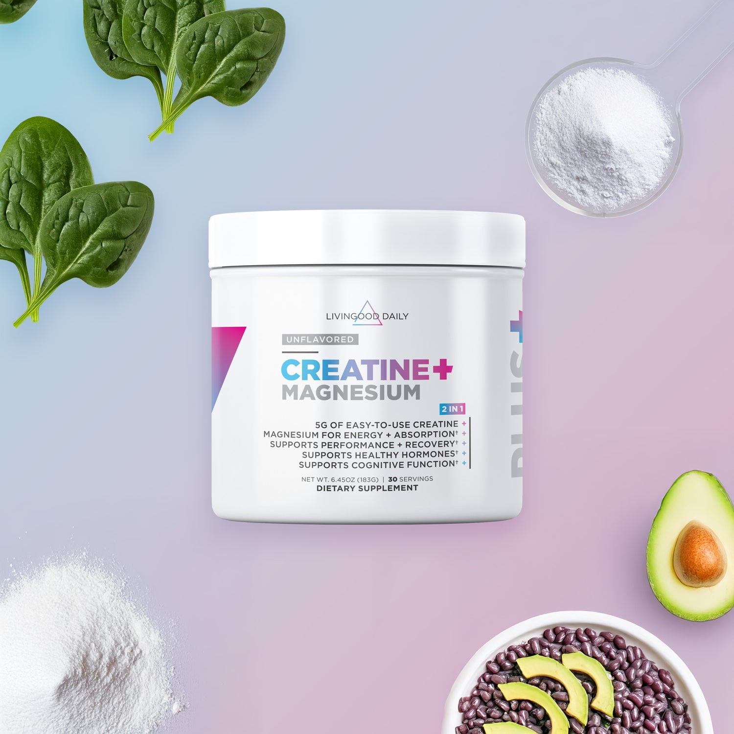 Livingood Daily Creatine + Magnesium (6-Pack)