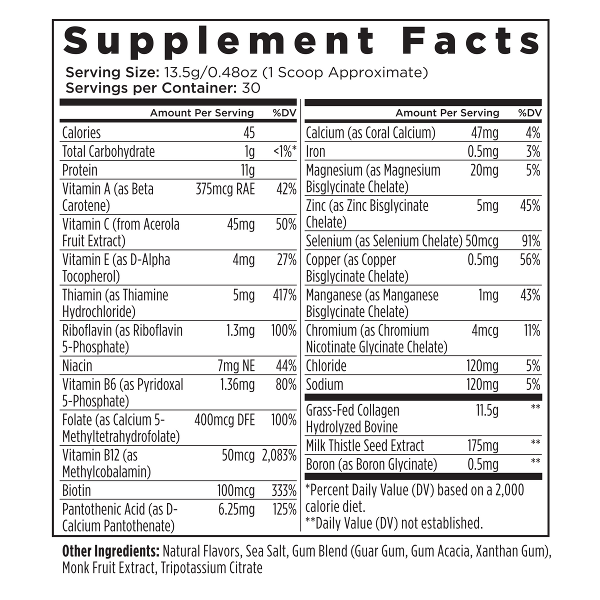 Livingood Daily Vanilla Sweets Collagen + Multivitamin