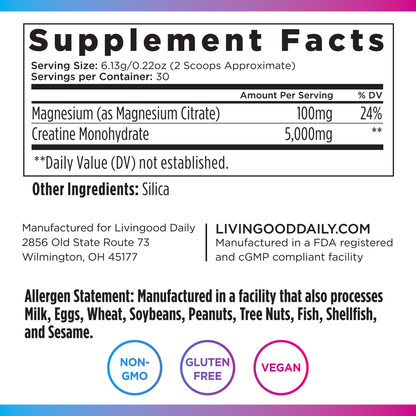 Livingood Daily Creatine + Magnesium Starter Offer