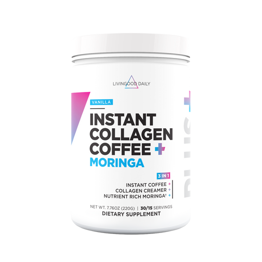 Livingood Daily Instant Collagen Coffee + Moringa (Vanilla) - 1 Pack